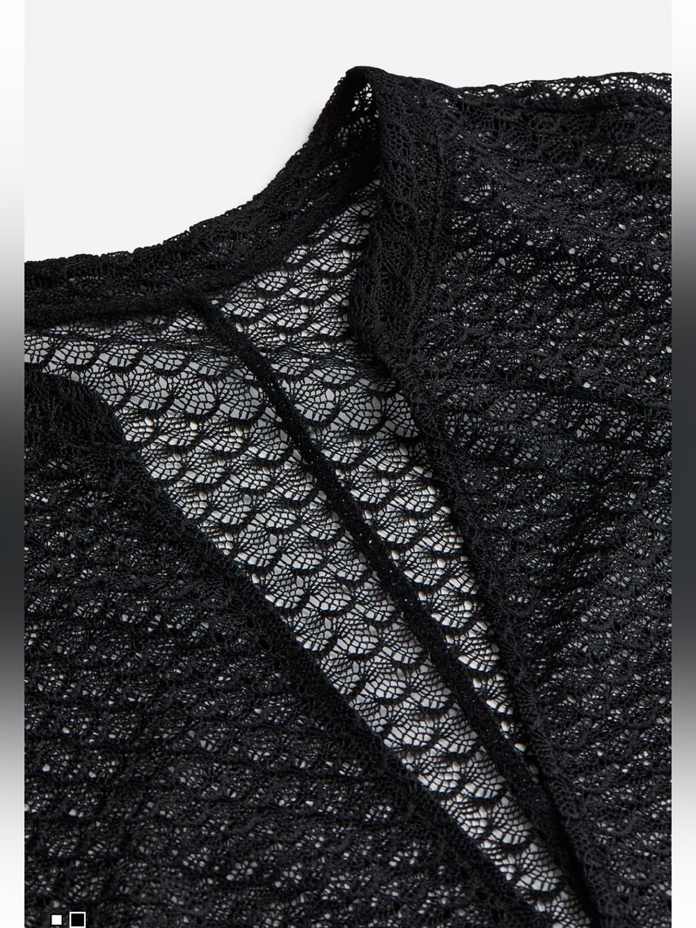 H&M NWT Black Sheer mesh Textured swimsuit cover up dress - Picture 2 of 2
